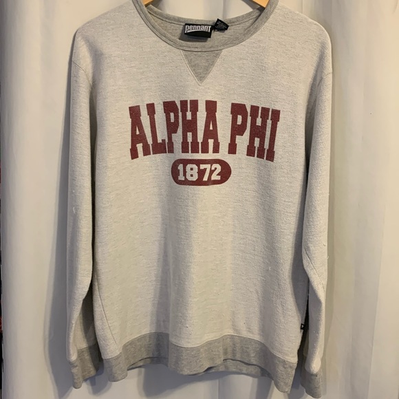 ALPHA PHI 1872 SIZE SMALL VINTAGE SWEAT SHIRT - Picture 1 of 4